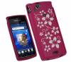 Θήκη σιλικόνης για Sony Ericsson Xperia Arc X12 / Arc S Φούξια με λουλούδια Θήκη σιλικόνης για Sony Ericsson Xperia Arc X12 / Arc S Φούξια με λουλούδια